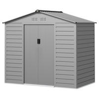Outsunny Gerätehaus grau B/H/L: ca. 131x192x213 cm Gerätehaus - grau (213,00/131,00/192,00cm) - Outsunny