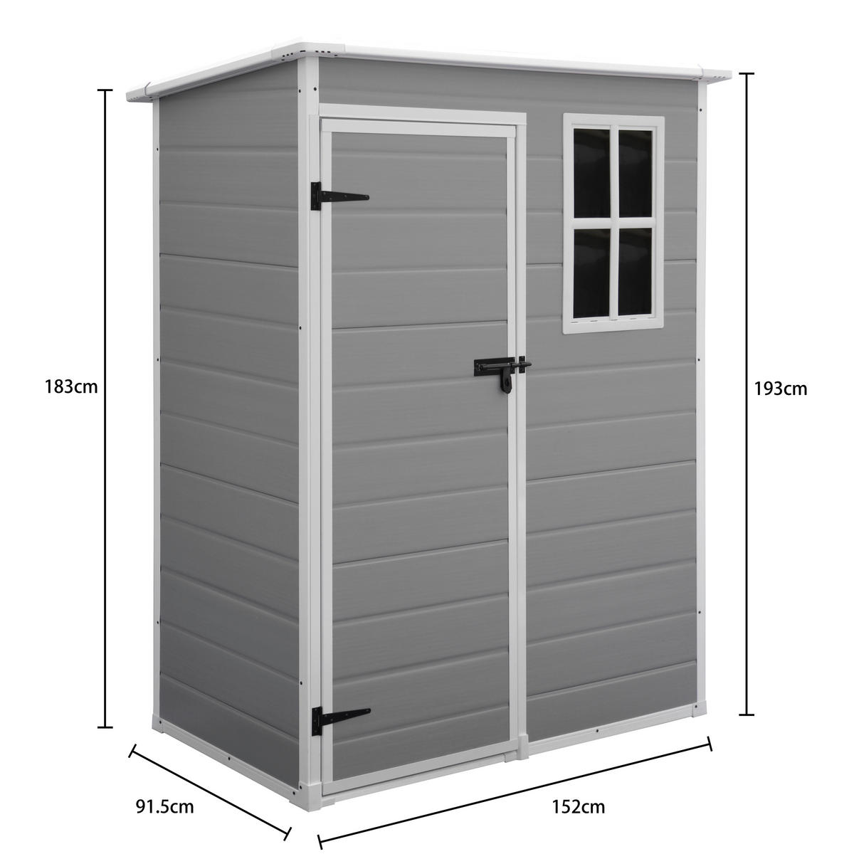 POCOline Gartenhaus Nizza grau Nizza - weiß/grau - POCOline