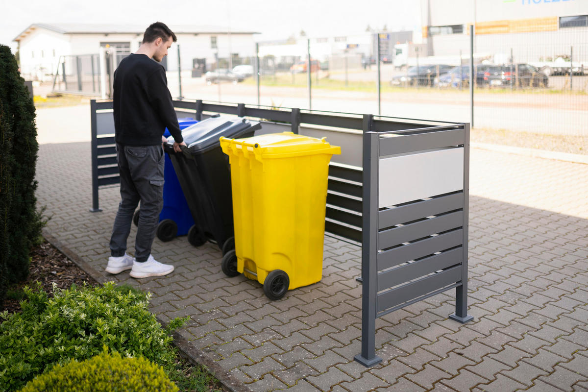 Westmann MülltonnenverkleidungBox Planum Box Planum - anthrazit/silber (90,00/410,00/120,00cm) - Westmann