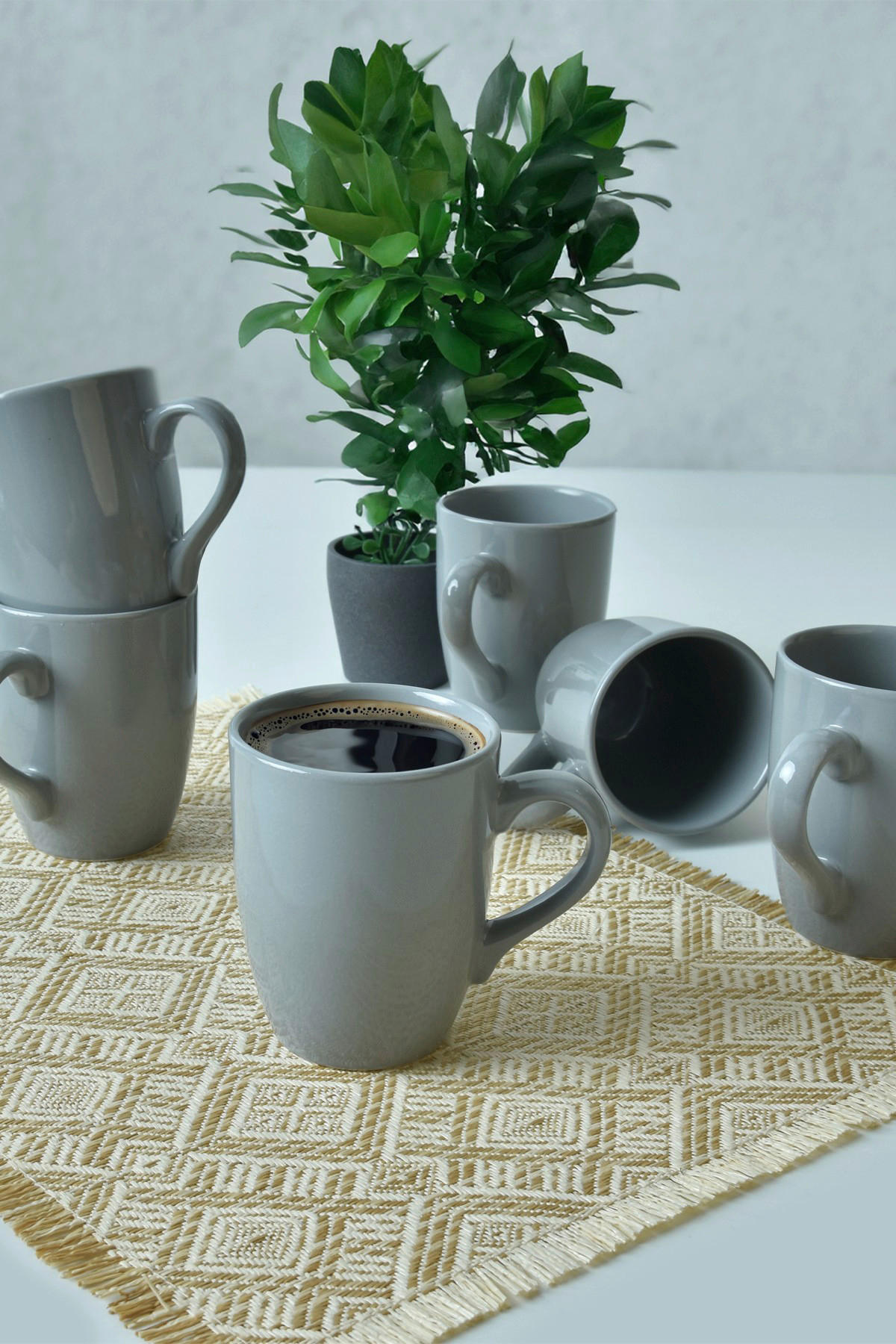 Thumbnail - Hermia Concept Tassenset Yucca grau Keramik
