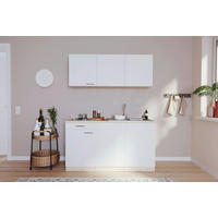 Respekta Singleküche Luis weiß B/H/T: ca. 150x200x60 cm Luis - Eiche/weiß (150,00/200,00/60,00cm) - Respekta