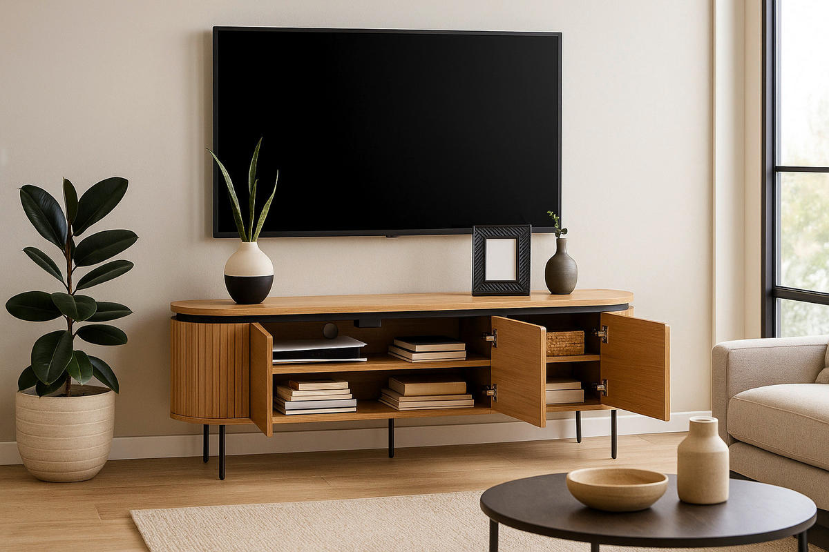 Lowboard ALBERI Eiche Sonoma Nachbildung B/H/T: ca. 160x55x40 cm ALBERI - Eiche (160,00/55,00/40,00cm) - WIPMEB