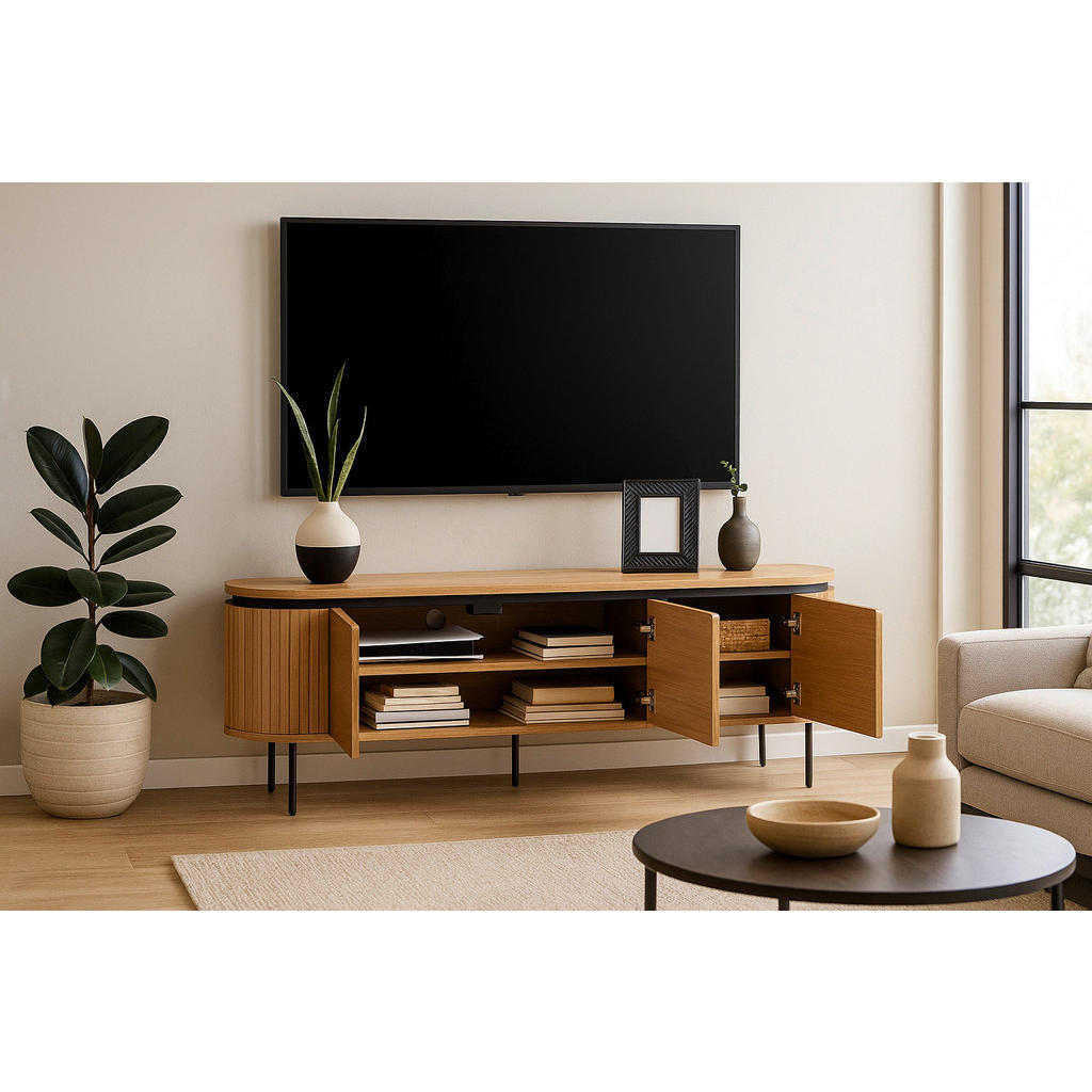 Thumbnail - Lowboard ALBERI Eiche Sonoma Nachbildung B/H/T: ca. 160x55x40 cm