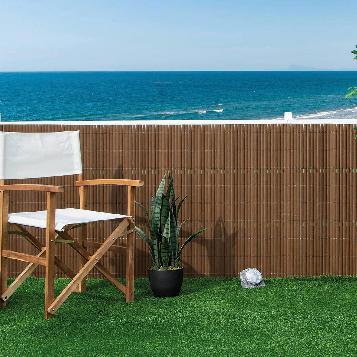 NORTENE Sichtschutz braun PVC B/H/L: ca. 300x8x90 cm Sichtschutz - braun (90,00/300,00/8,00cm) - NORTENE