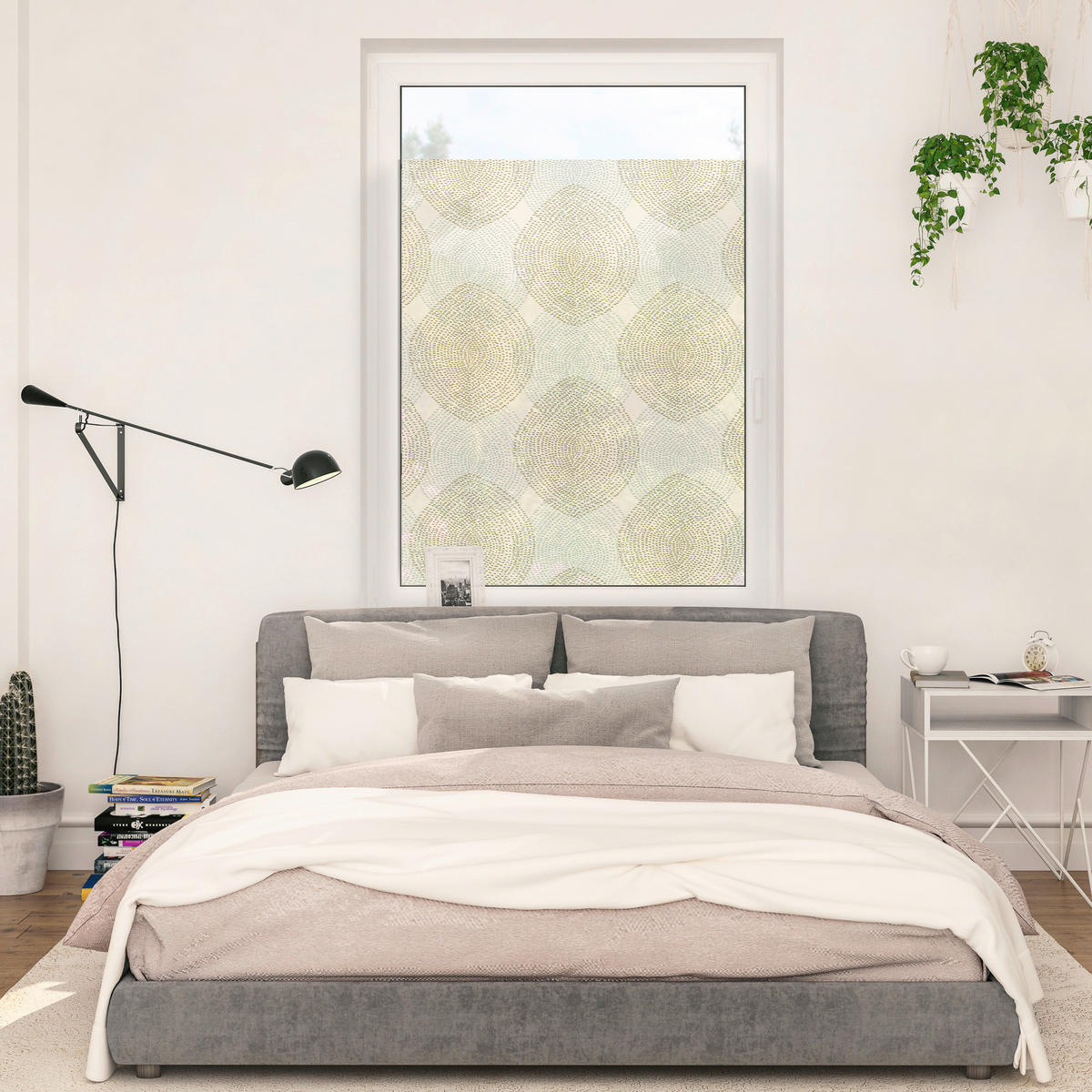 LICHTBLICK Fensterfolie Boho Drop India  Boho Drop India beige B/L: ca. 50x100 cm Boho Drop India - beige (50,00/100,00cm) - LICHTBLICK