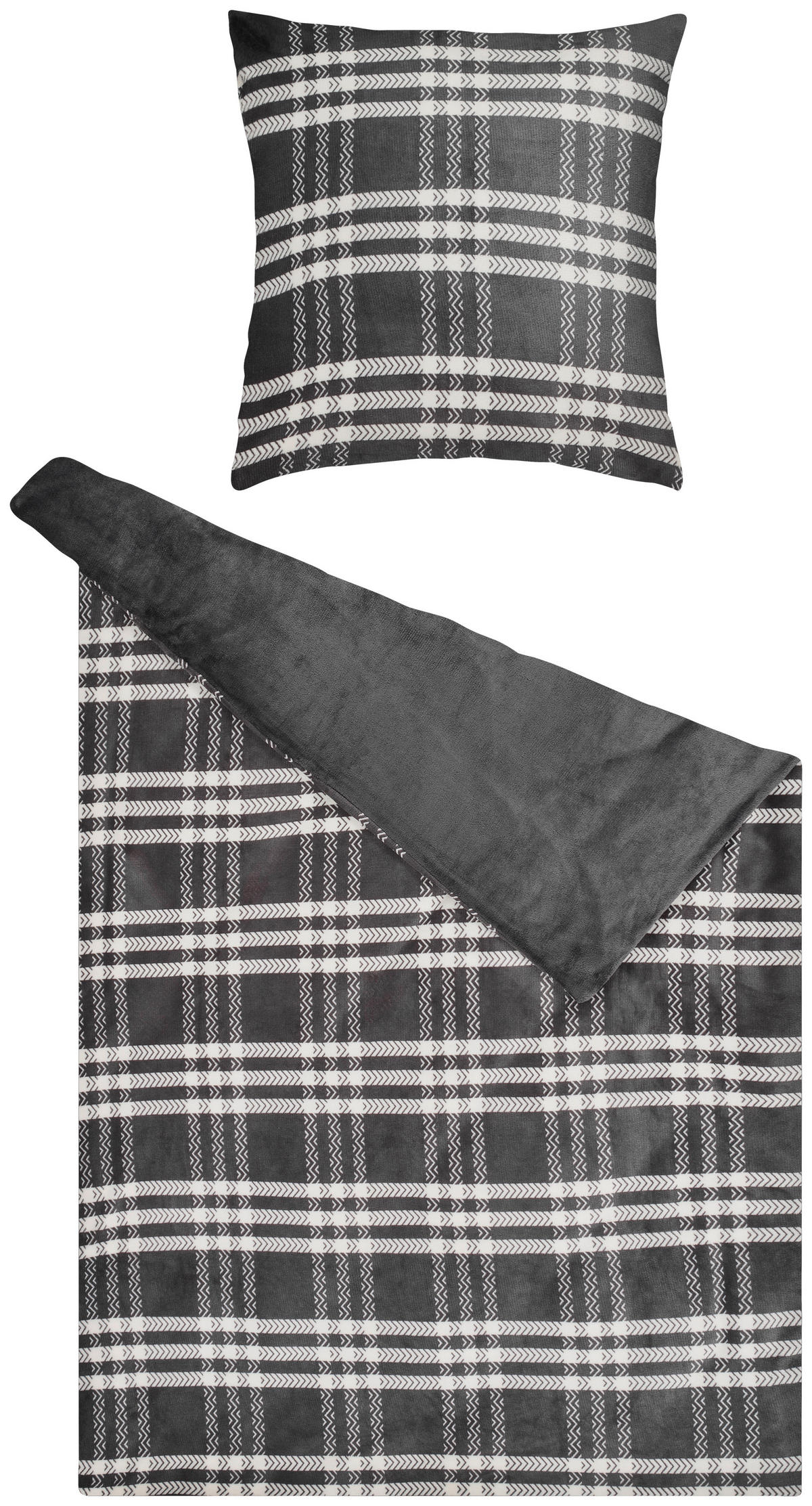 Microfaser Bettwäsche Bettwäsche_Cashmere-Touch karo - (155,00/220,00cm)
