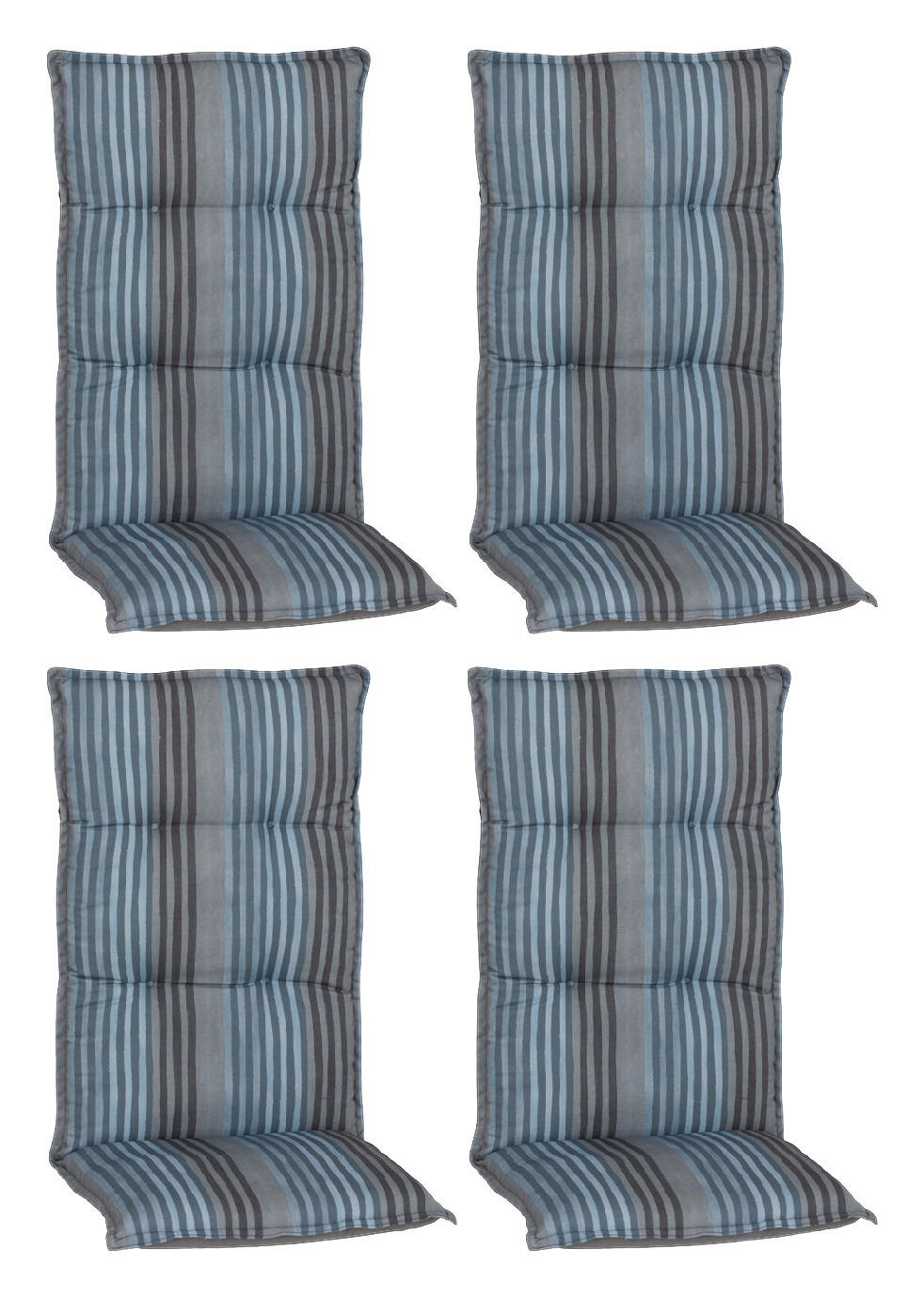 Beo Saumauflage für Hochlehner Tissa blau Polyester-Mischgewebe B/L/S: ca. 46x118x8 cm 4er Set Tissa - blau (46,00/118,00cm) - Beo