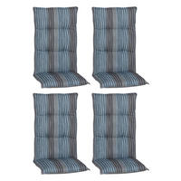 Beo Saumauflage für Hochlehner Tissa blau Polyester-Mischgewebe B/L/S: ca. 46x118x8 cm 4er Set Tissa - blau (46,00/118,00cm) - Beo