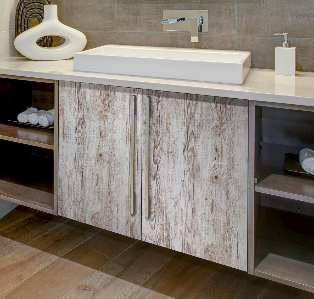 d-c-fix Dekofolie Holzoptik hellbeige B/L: ca. 90x210 cm Dekofolie_d-c-fix_F3465376 - hellbeige (90,00/210,00cm) - d-c-fix