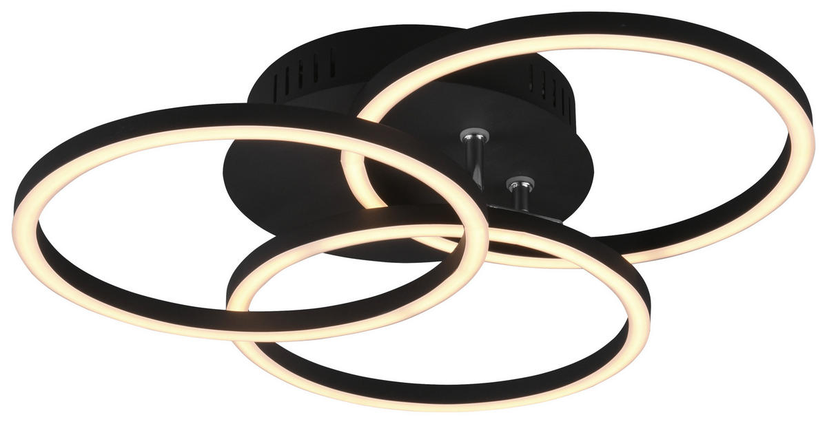 Reality Deckenleuchte R62823132 mattschwarz Metall B/L: ca. 9,5x43,5 cm 3 Brennstellen LED-Deckenleuchte_Circle - mattschwarz (9,50/43,50cm) - Reality