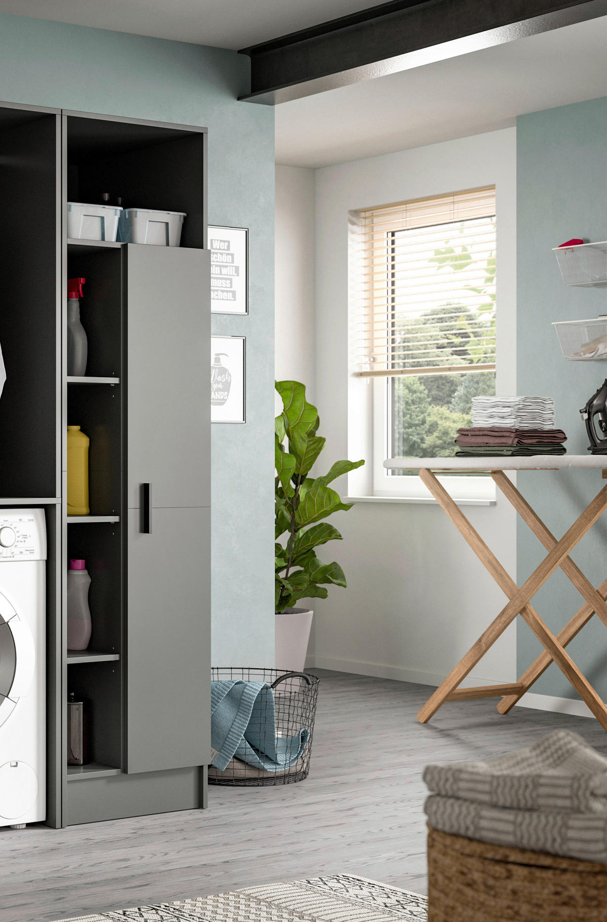 Mehrzweckschrank Free anthrazit B/H/T: ca. 50x196x68 cm Free - anthrazit (50,00/196,00/68,00cm) - xonox.home