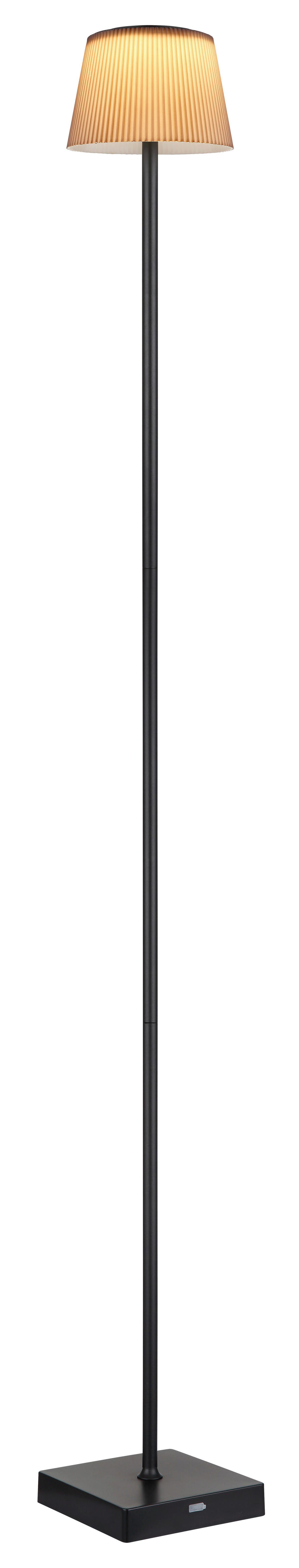 GLOBO LED-Stehleuchte braun schwarz Kunststoff Metall B/H/T: ca. 14x120x14 cm 1 Brennstellen GREGOIR - braun/schwarz (14,00/120,00/14,00cm) - GLOBO