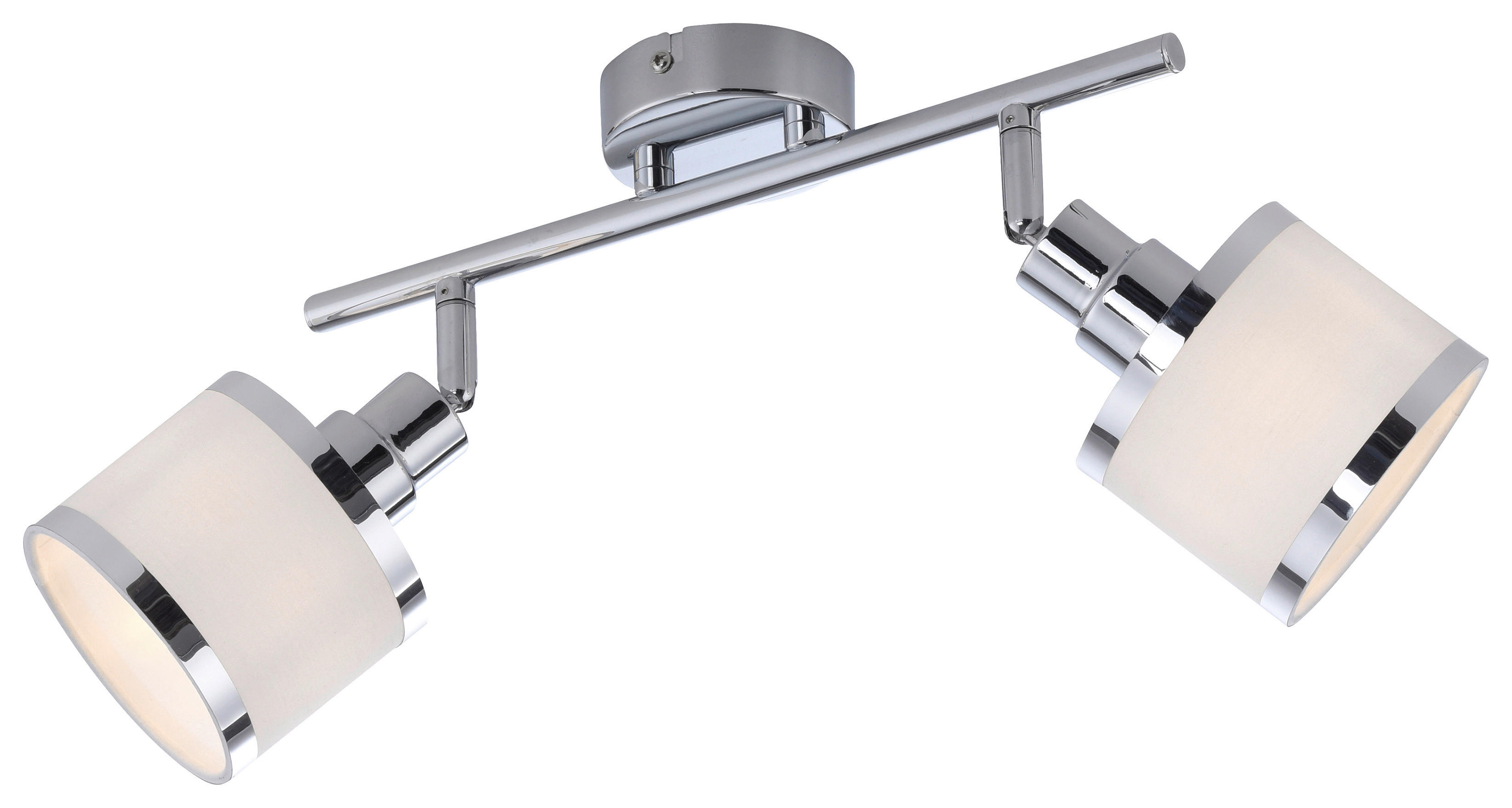 Just Light Spot ACCOR 15372-17 Chrom weiß Kunststoff B/H/L: ca. 29x22x47 cm E14 2 Brennstellen ACCOR - weiß/Chrom (47,00/29,00/22,00cm) - Just Light