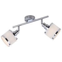 Just Light Spot ACCOR 15372-17 Chrom weiß Kunststoff B/H/L: ca. 29x22x47 cm E14 2 Brennstellen ACCOR - weiß/Chrom (47,00/29,00/22,00cm) - Just Light