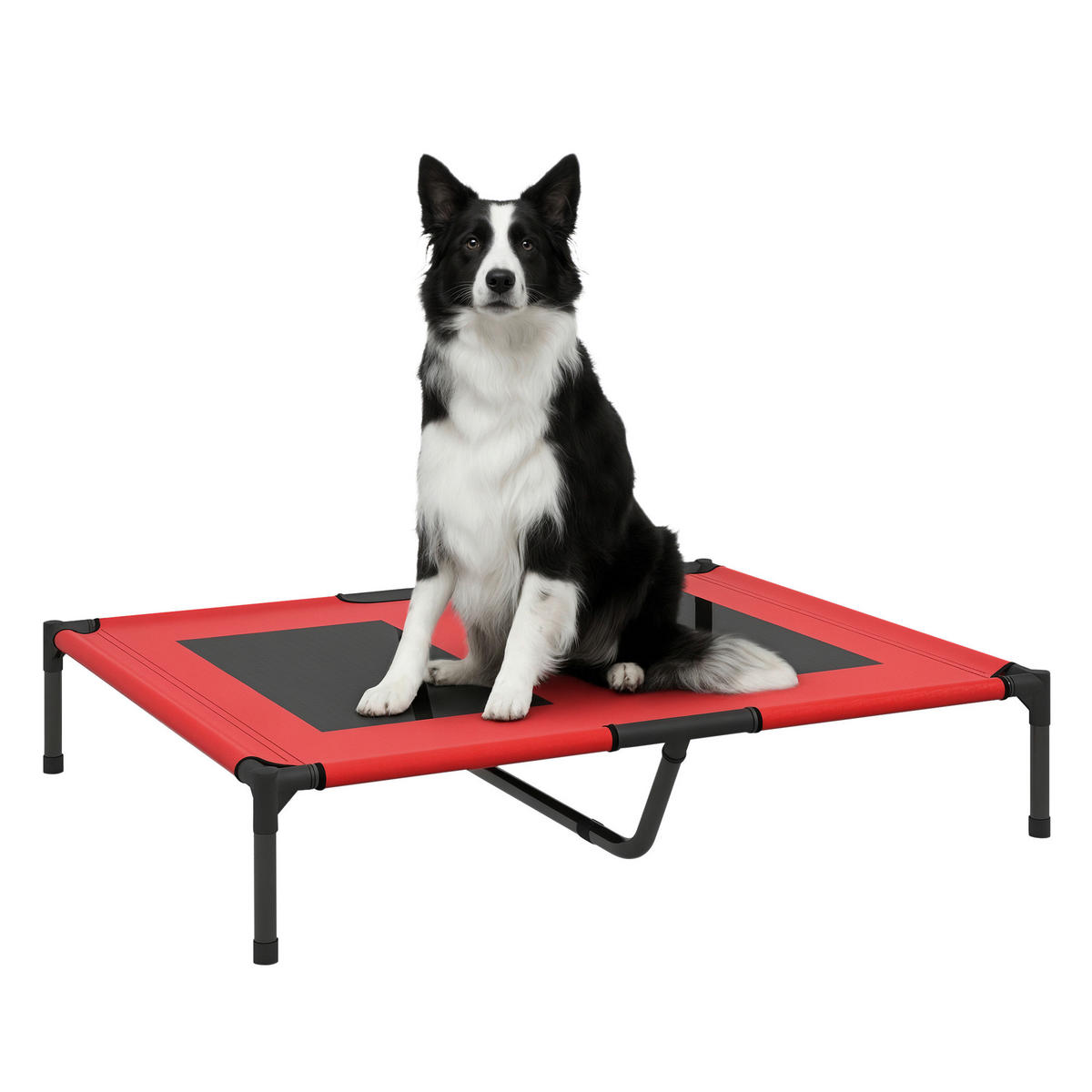 PawHut Hundeliege rot Metall B/H/L: ca. 76x18x92 cm Hundeliege - rot (92,00/76,00/18,00cm) - PawHut