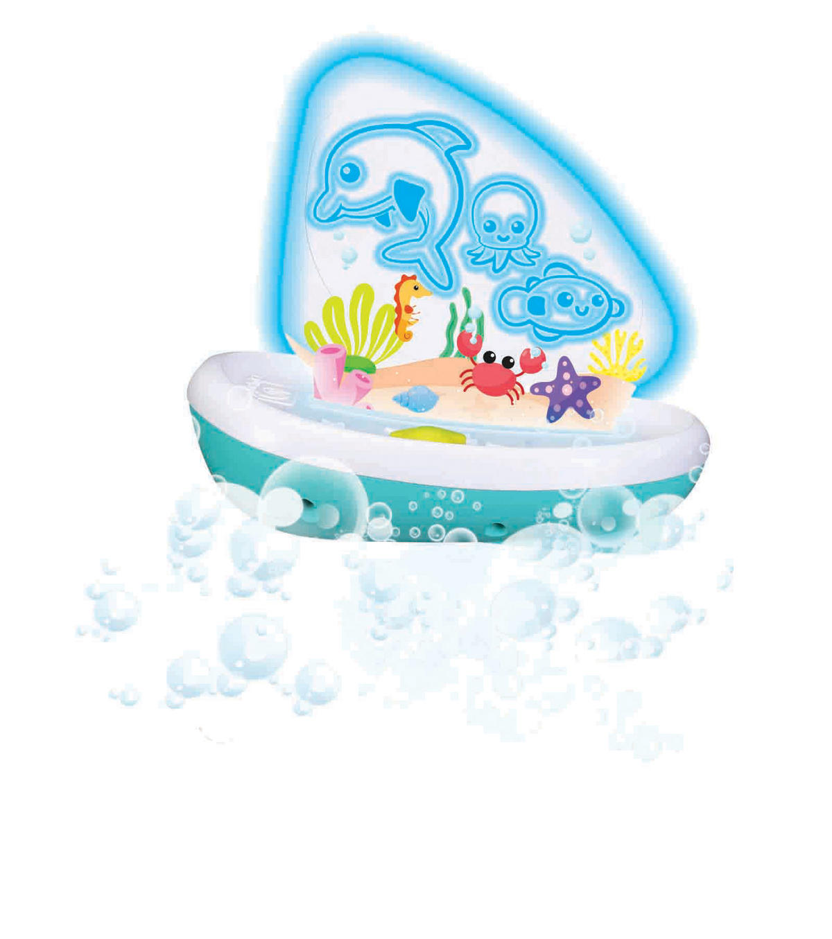 BBJunior Badespielzeug Splash 'n Play Light Up Segelboot B/H/L: ca. 8,2x8,2x15 cm Splash 'n Play Light Up Segelboot - weiß/türkis (15,00/8,20/8,20cm) - BBJunior