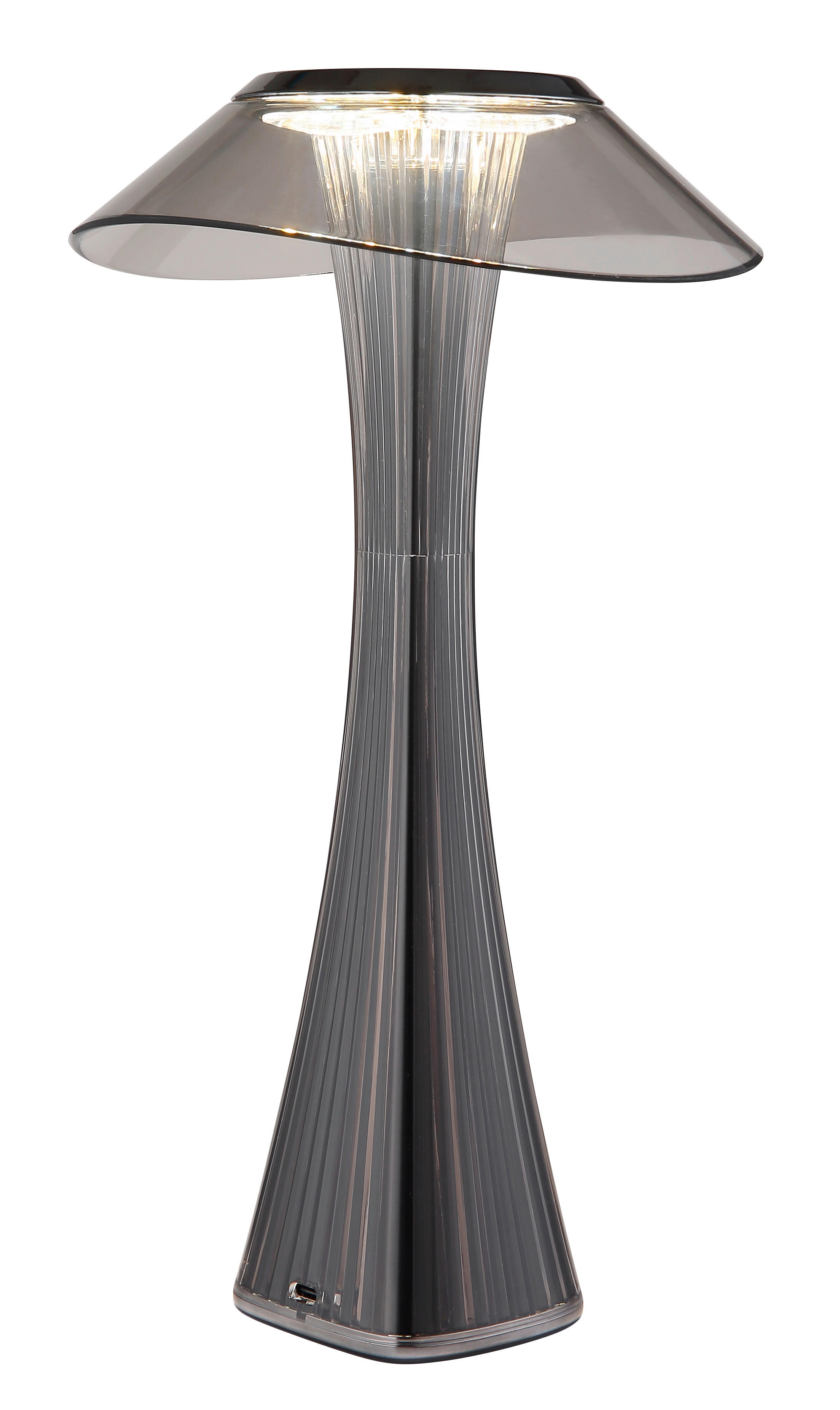 Thumbnail - GLOBO Tischleuchte schwarz weiß Rauch Kunststoff Acryl H/D: ca. 27,4x15,1 cm 1 Brennstellen