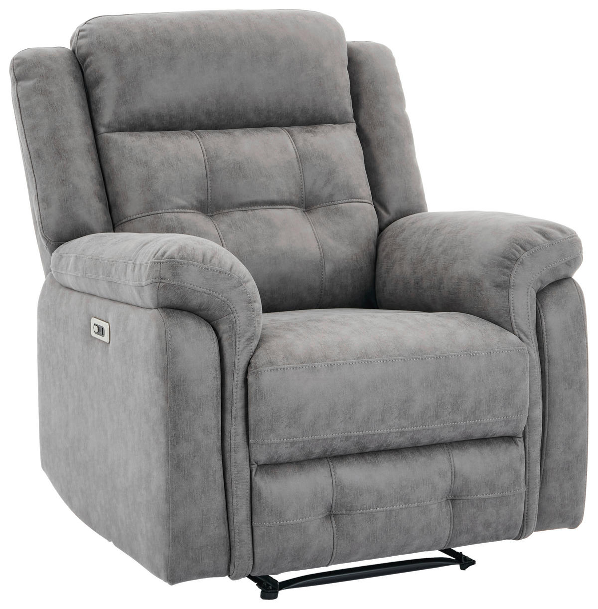 Sessel Philip grau Microfaser B/H/T: ca. 94x103x95 cm Philip - schwarz/grau (94,00/103,00/95,00cm)