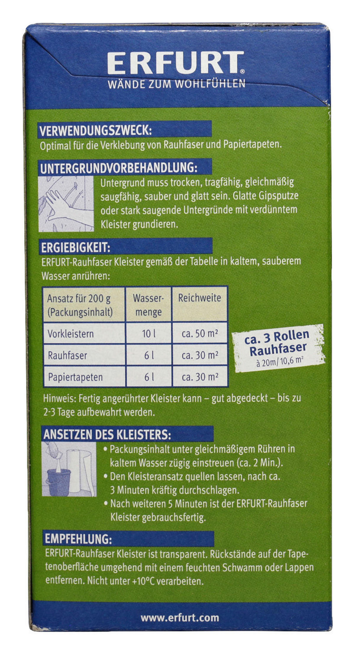 Erfurt Tapetenkleister Rauhfaser Rauhfaser - Erfurt