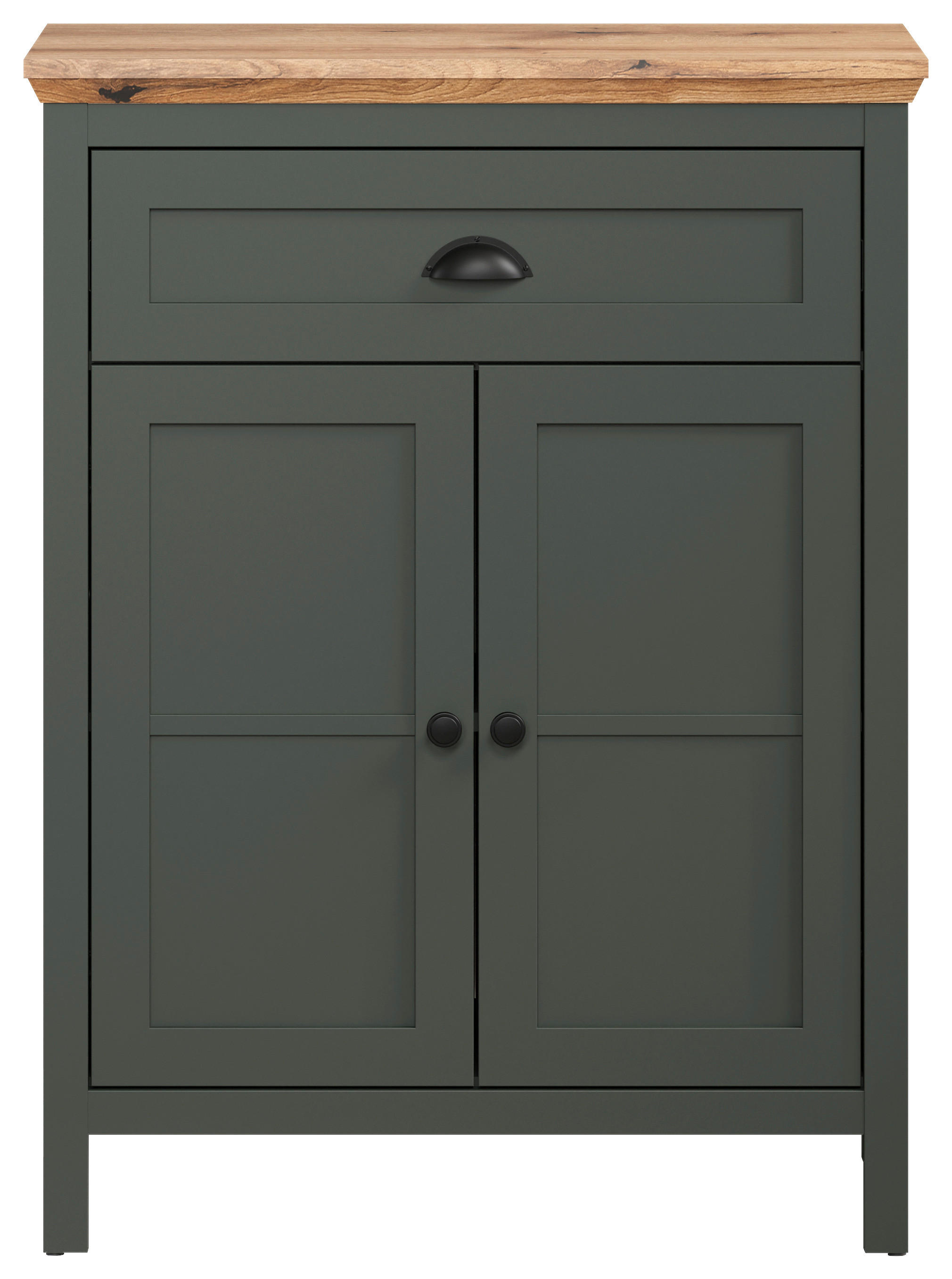 Kommode Stanton tannengrün Eiche Evoke Coast Nachbildung B/H/T: ca. 77x102x39 cm Stanton - Eiche/tannengrün (77,00/102,00/39,00cm)