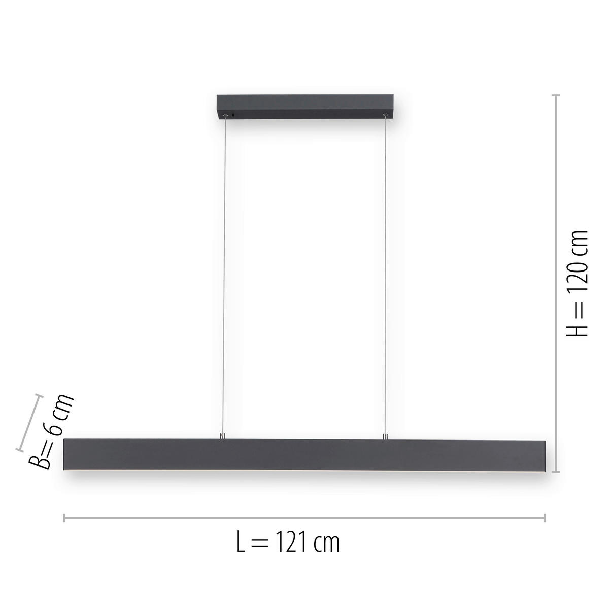 Paul Neuhaus LED-Pendelleuchte NILA 2548-13 anthrazit weiß Kunststoff Metall B/H/T: ca. 121x120x6 cm 2.0 Brennstellen NILA - weiß/anthrazit (121,00/120,00/6,00cm) - Paul Neuhaus