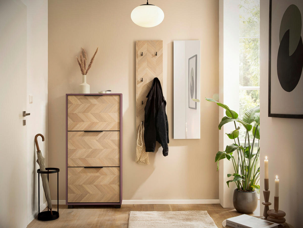 Schuhkipper Piazza, 3er mauve B/H/T: ca. 59,8x124,5x19,55 cm Piazza, 3er - mauve (59,80/124,50/19,55cm) - Schildmeyer