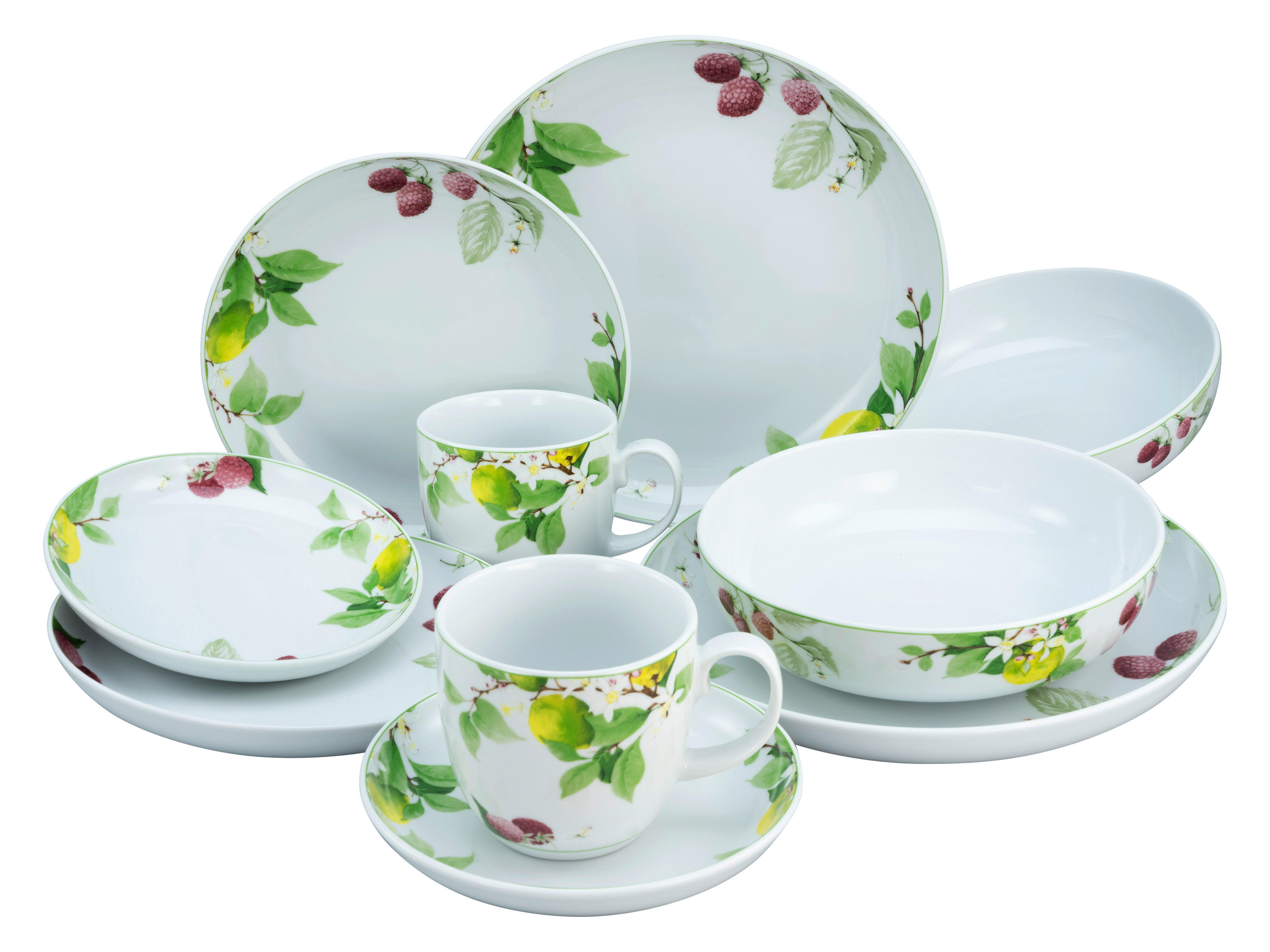 Porzellan kaufen CreaTable ▷ tlg. cremeweiß 12 Tafelservice Royal POCO online Fleur bei