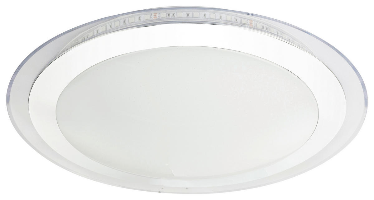 GLOBO Deckenleuchte 48395 weiß Chrom Kunststoff H/D: ca. 8x41 cm LED-Deckenleuchte_CCT_Nicole_II - weiß (41,00/8,00cm) - GLOBO