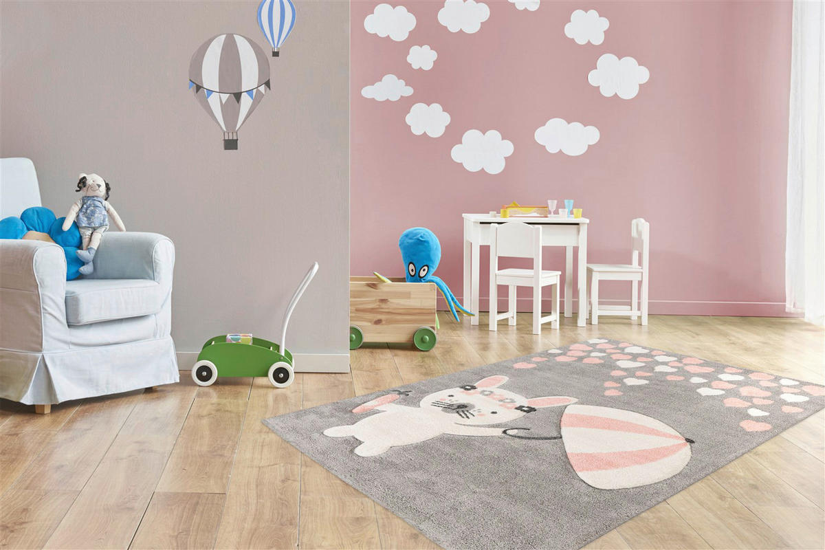 Kayoom Kurzflorteppich Australia - Clermont rosa B/H/L: ca. 80x1,6x150 cm Australia - Clermont - rosa (150,00/80,00/1,60cm) - Kayoom