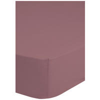 Baumwoll Spannbetttuch Satin Spannbetttuch-Satin 90x200cm - mauve (90,00/200,00cm) - HIP