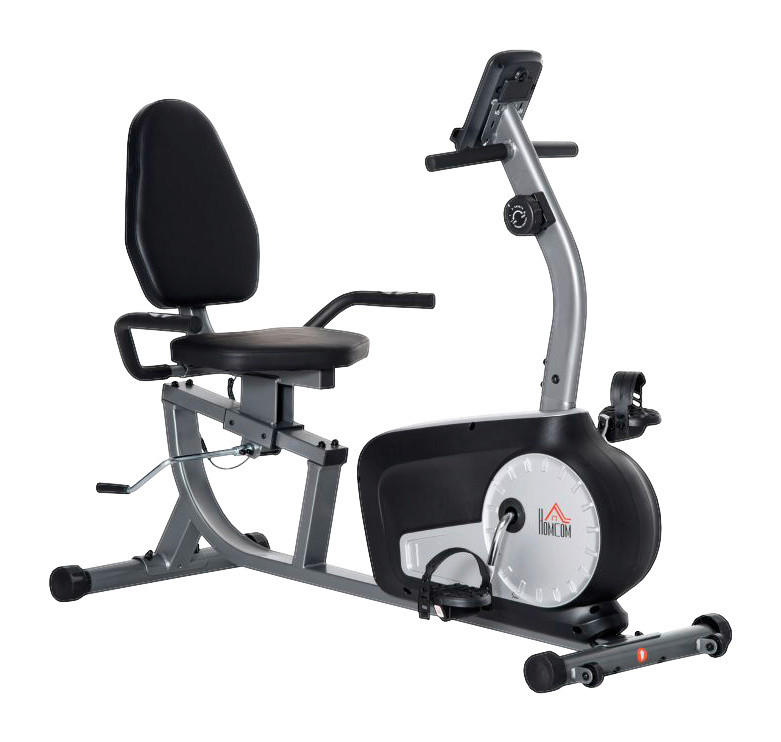 HOMCOM Fitnessrad schwarz Stahlrohr B/H: ca. 62x103 cm Fitnessrad - schwarz/silber (62,00/103,00cm) - HOMCOM