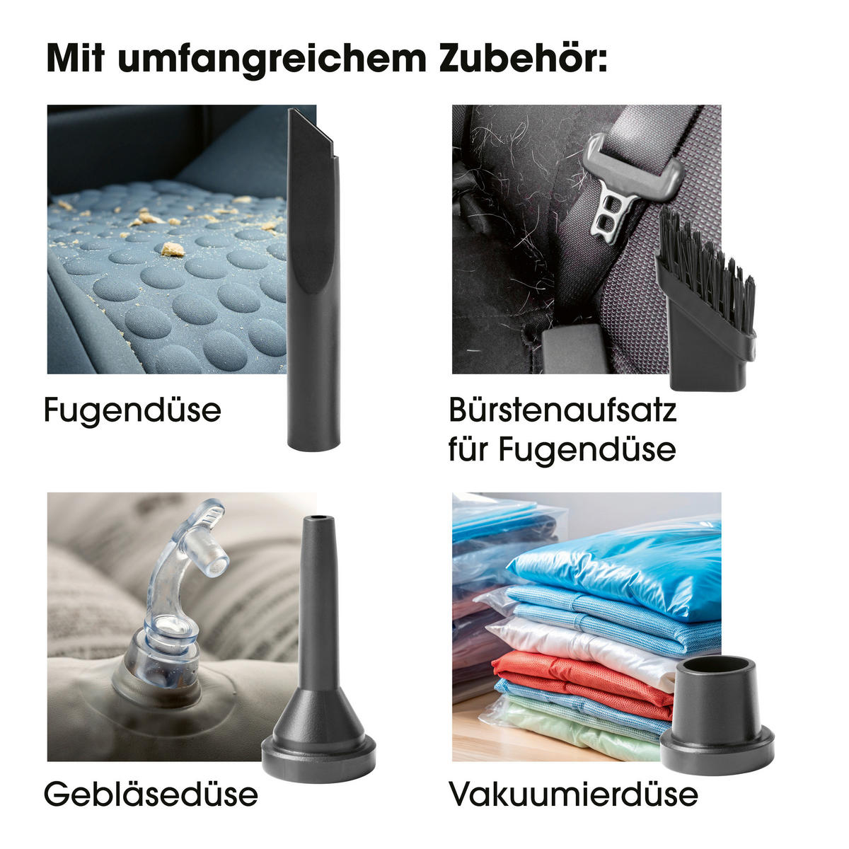 CLEANmaxx Akku-Handstaubsauger blau orange B/H/L: ca. 7x16,5x20 cm Akku-Handstaubsauger_6tlg. - blau/orange (20,00/7,00/16,50cm) - CLEANmaxx