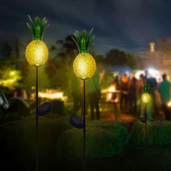 LED-Solar Erdspieß NV5231598 orange Kunststoff B/H/T: ca. 10x8x10 cm Ananas - orange (10,00/8,00/10,00cm) - Näve Leuchten