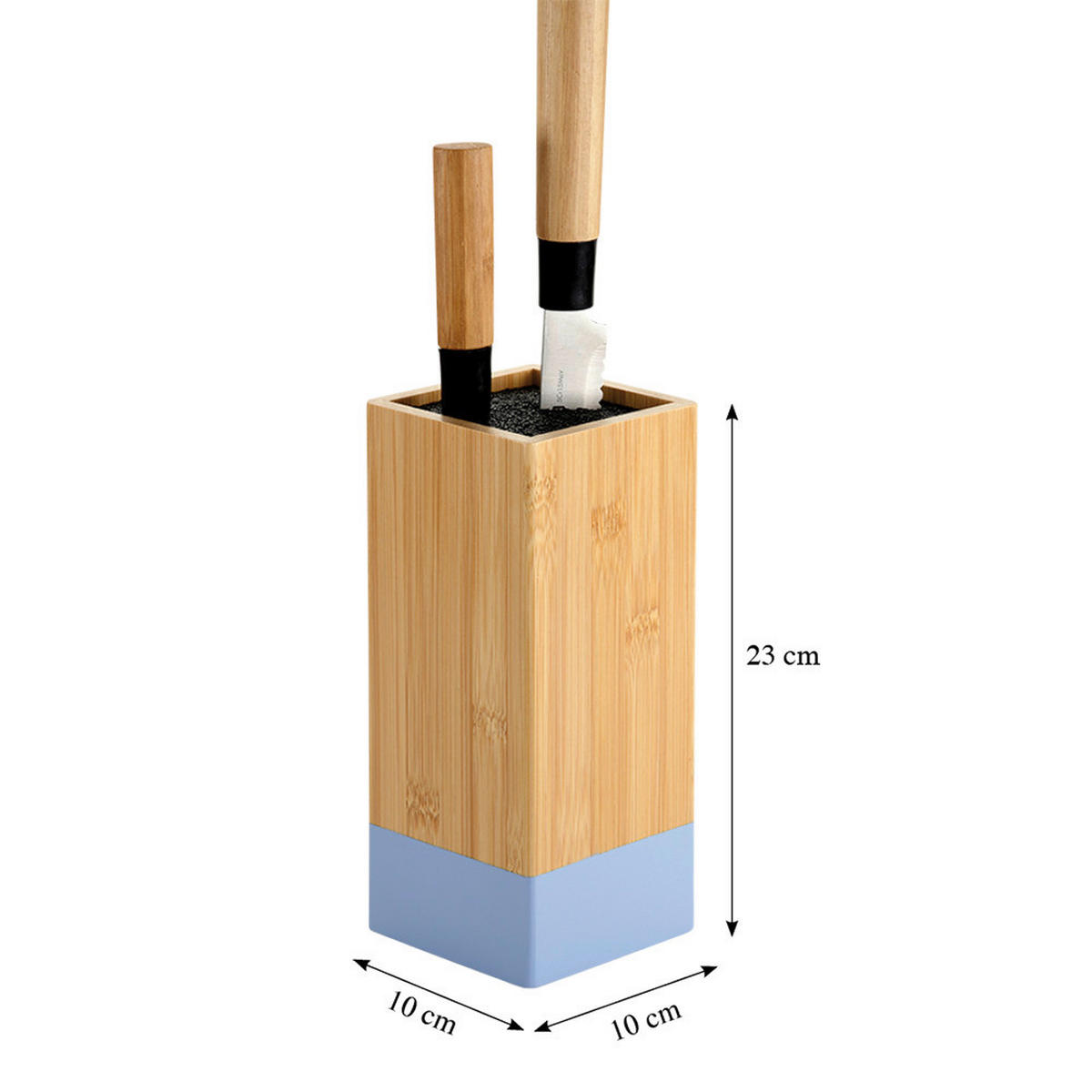 Kesper Messerblock Messerblock - braun/blau (10,00/10,00/23,00cm) - Kesper