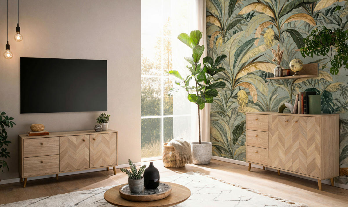 Regal Visby, 2er-Set Eiche Nachbildung B/H/T: ca. 80x15,7x17,3 cm Visby, 2er-Set - Eiche (80,00/15,70/17,30cm) - Schildmeyer