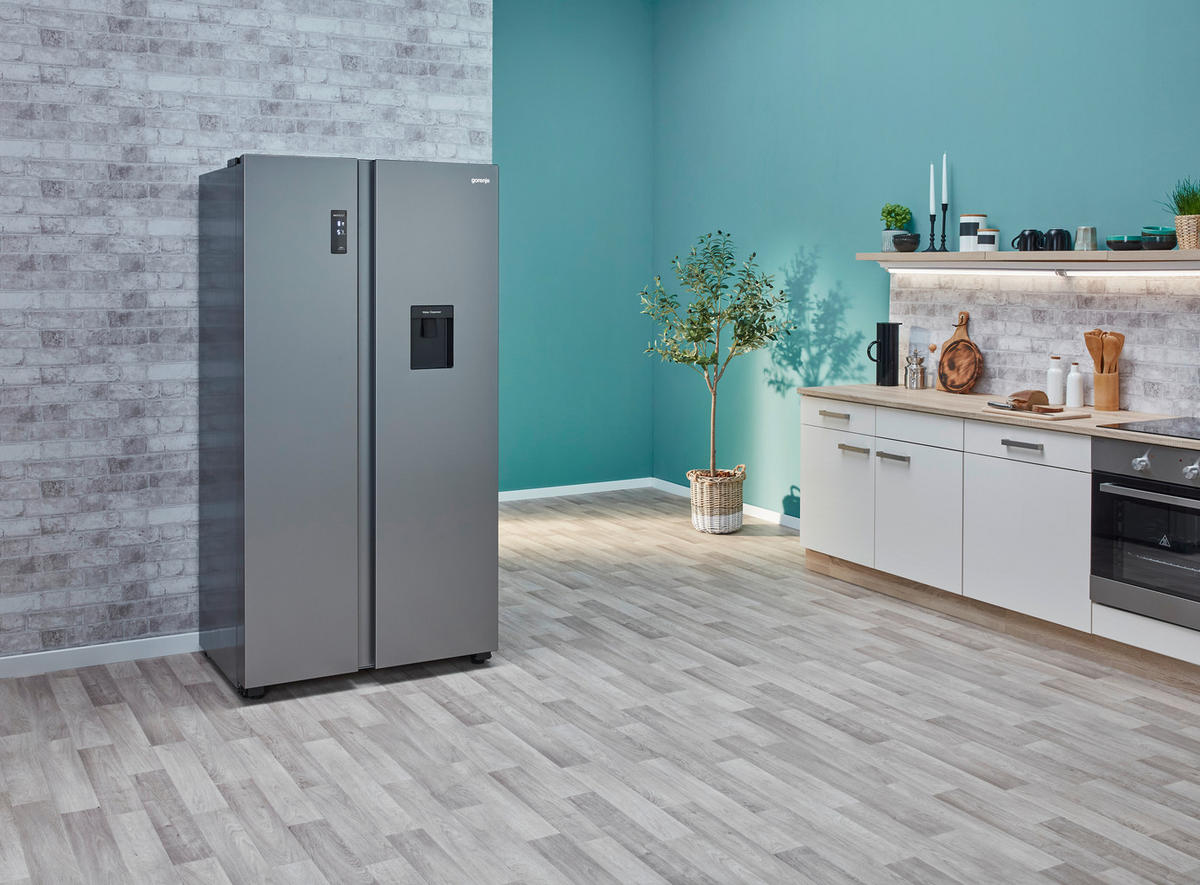 Gorenje Side-by-Side NRR9185EASWD Edelstahloptik B/H/T: ca. 91,5x178,6x67 cm Side-by-Side NRR9185EASWD - Edelstahloptik (91,50/178,60/67,00cm) - Gorenje