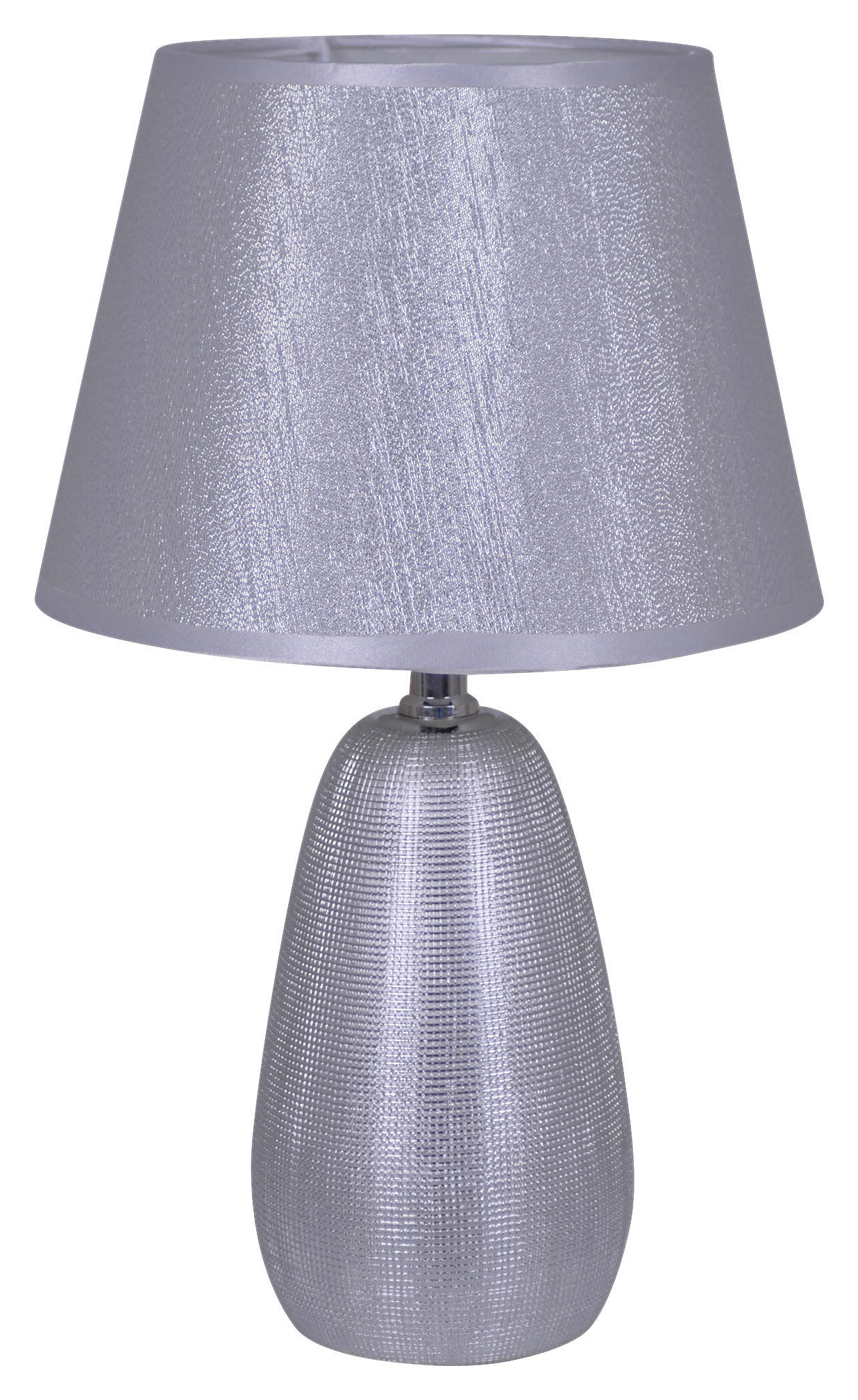 Näve Leuchten Tischleuchte 3150359 silber Keramik B/H/T: ca. 10x37x10 cm E14 1 Brennstellen Simply Ceramics - silber (10,00/37,00/10,00cm) - Näve Leuchten