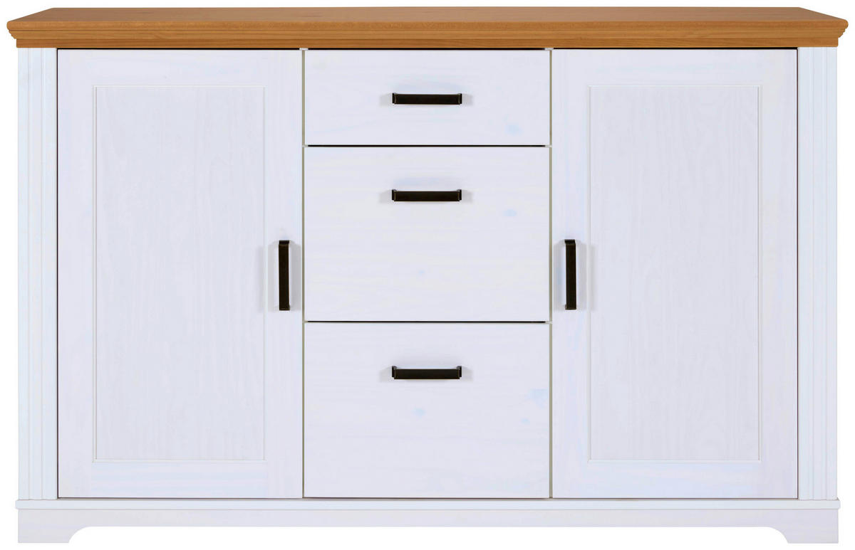 Kommode Maluno weiß lackiert B/H/L: ca. 48,3x104x166,4 cm Maluno - weiß (166,40/48,30/104,00cm) - Inter Link