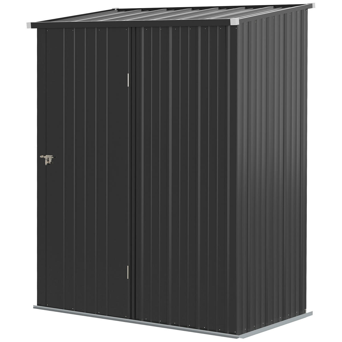 Outsunny Gartenhaus schwarz B/H/L: ca. 94,5x196x161,5 cm Gartenhaus - schwarz (161,50/94,50/196,00cm) - Outsunny
