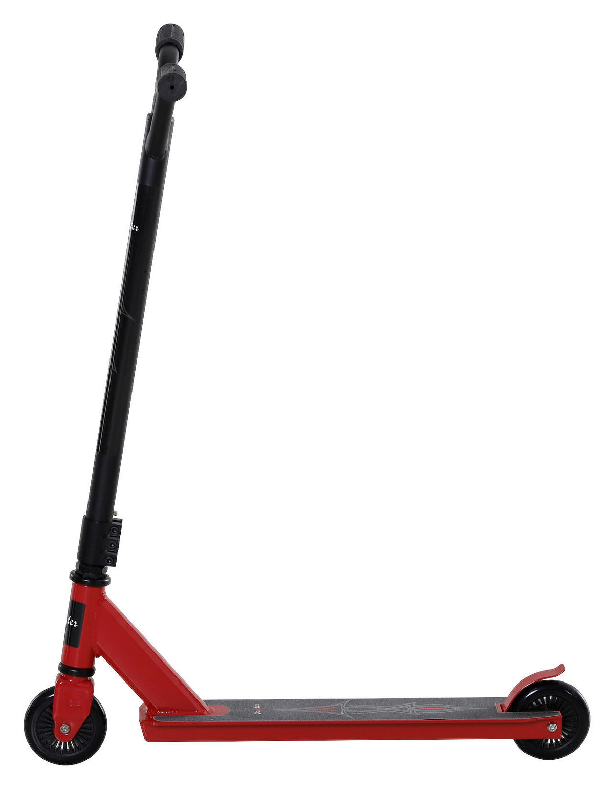 HOMCOM Kinder-Tretroller schwarz B/H/L: ca. 47,2x86x68 cm Tretroller_für_Kinder - rot/schwarz (68,00/47,20/86,00cm) - HOMCOM