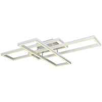 GLOBO LED-Deckenleuchte Salmos 67209-60D Silbergrau Aluminium Kunststoff B/L: ca. 100x69,5 cm Salmos - Silbergrau (100,00/69,50cm) - GLOBO