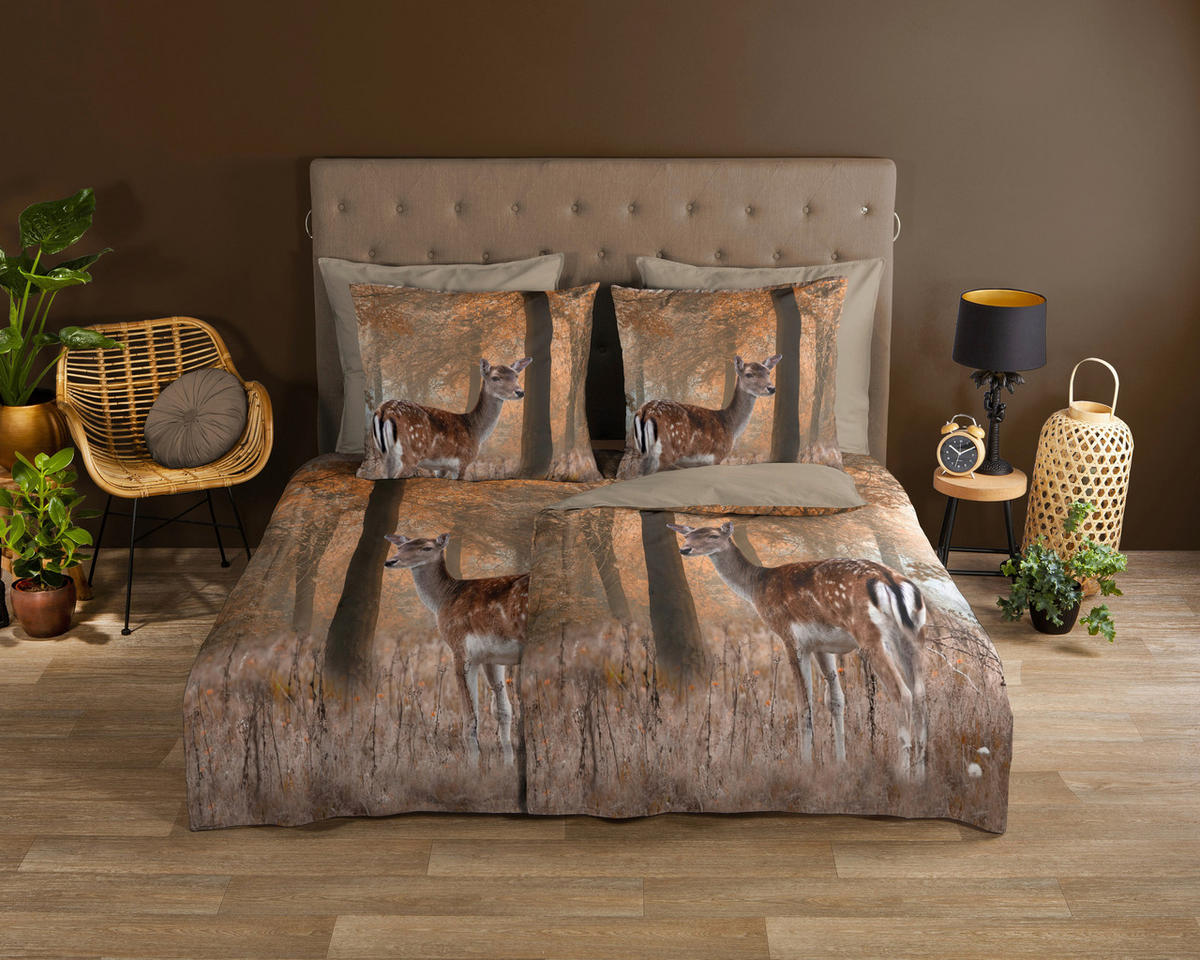 Bettwäsche Gavin braun Baumwolle B/L: ca. 155x220 cm Gavin - braun (155,00/220,00cm) - Good Morning