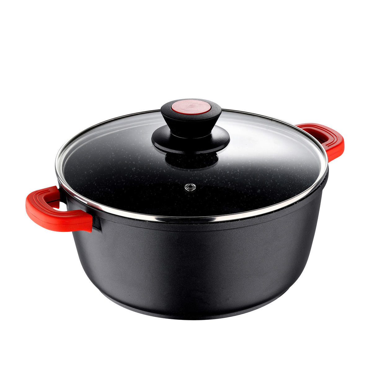 BERGNER Topfset Chroma schwarz Aluminium 2 tlg. Chroma - rot/schwarz (40,00/30,00/20,00cm) - BERGNER