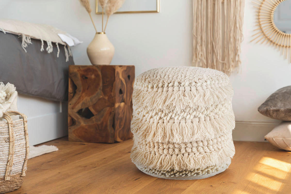360 Living Hocker Bohist 300 natur H/D: ca. 35x35 cm Bohist 300 - natur (35,00/35,00cm) - 360 Living