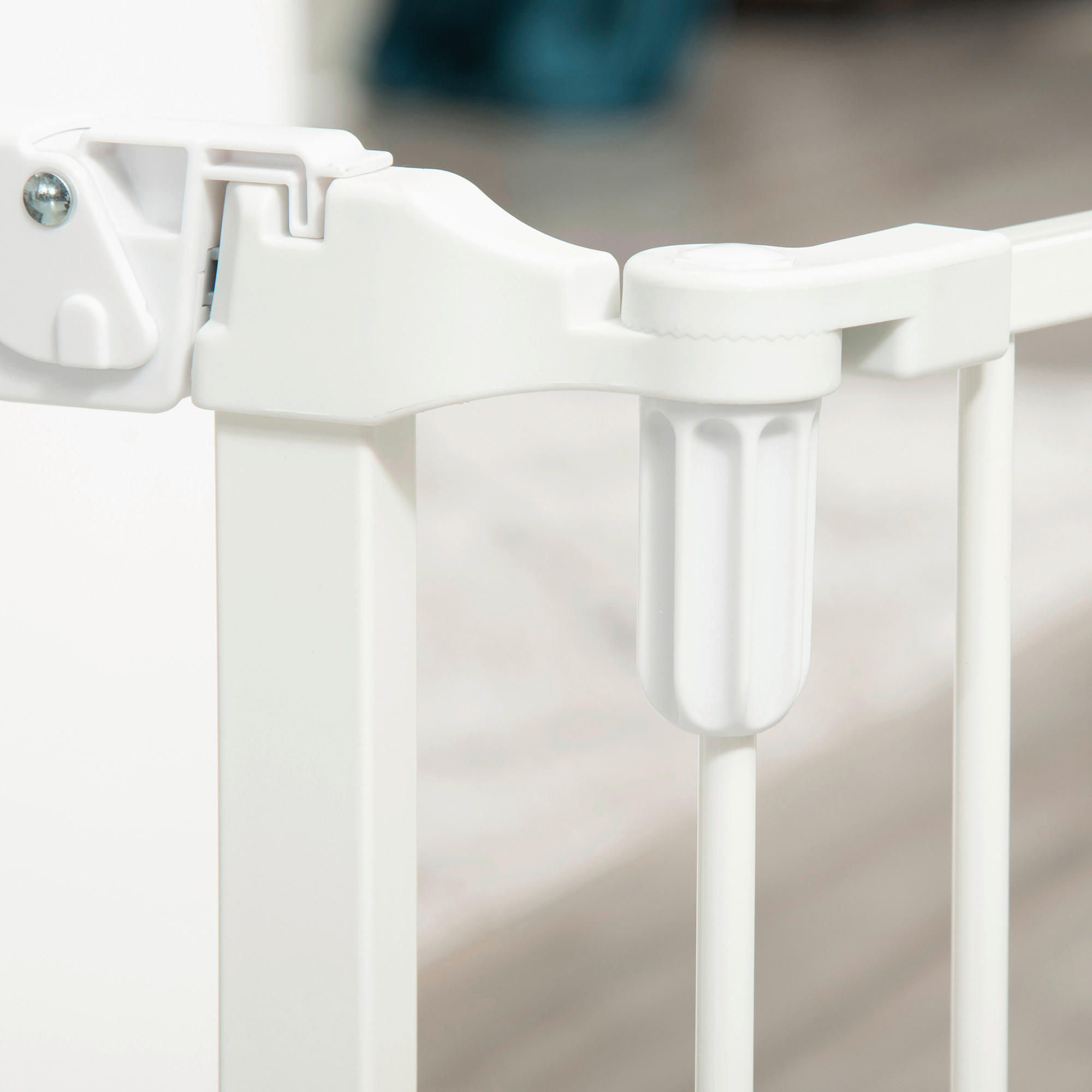 PawHut Hunde-Schutzgitter weiß Edelstahl B/H/L: ca. 2x202,5x76 cm Hunde_Absperrgitter - weiß (76,00/2,00/202,50cm) - PawHut