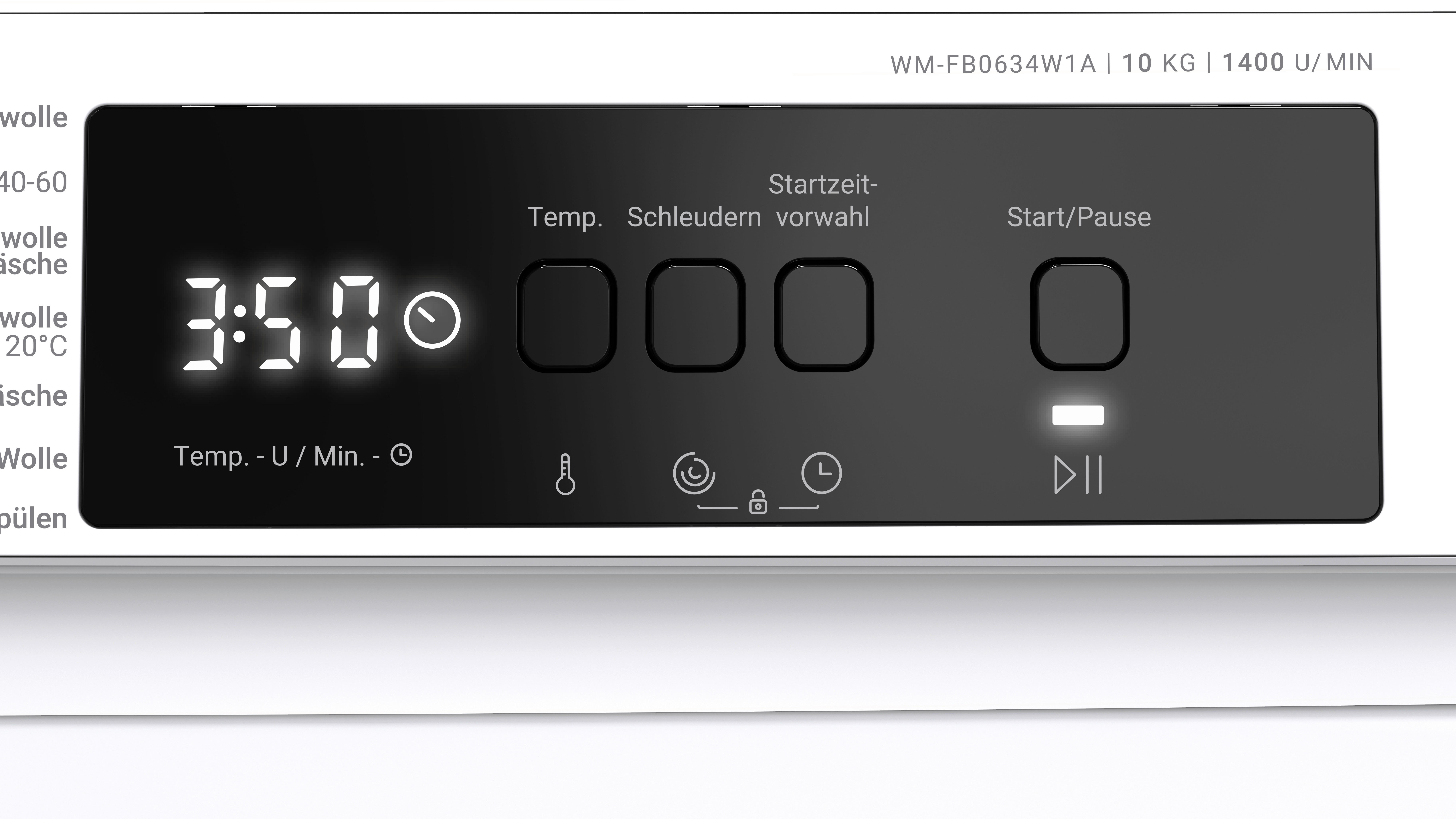 Daewoo Waschmaschine WM-FB0634W1A-DE weiß B/H/T: ca. 59,7x84,5x58,2 cm Waschmaschine WM-FB0634W1A-DE - weiß (59,70/84,50/58,20cm) - Daewoo