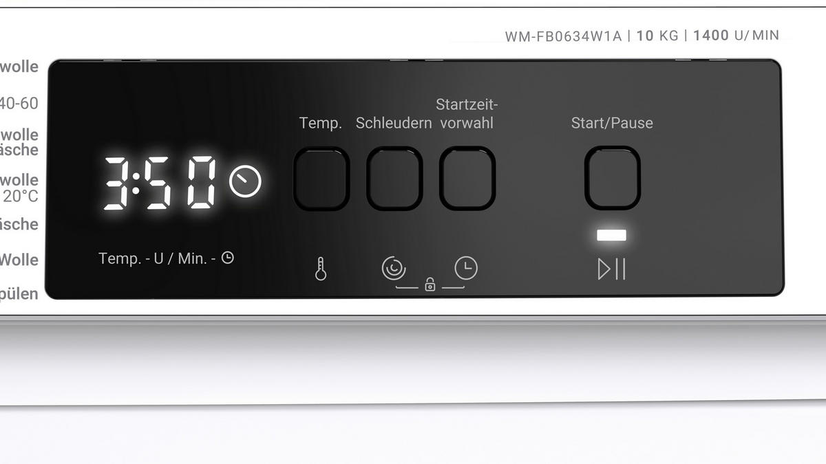 Daewoo Waschmaschine WM-FB0634W1A-DE weiß B/H/T: ca. 59,7x84,5x58,2 cm Waschmaschine WM-FB0634W1A-DE - weiß (59,70/84,50/58,20cm) - Daewoo