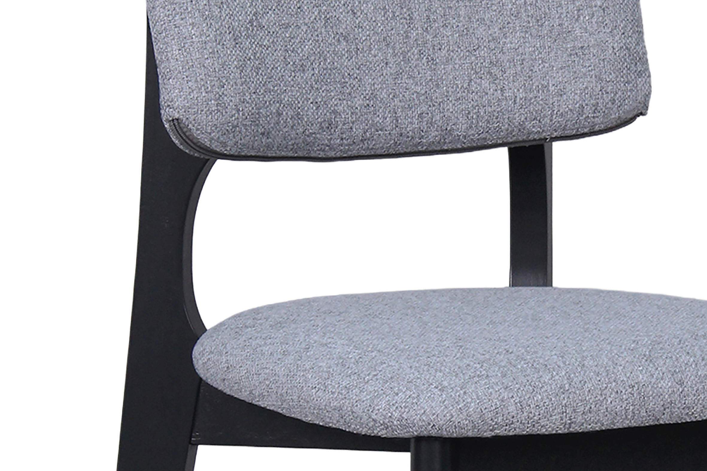 Stuhl ELSA schwarz grau Webstoff B/H/T: ca. 48x87x54 cm ELSA - schwarz/grau (48,00/87,00/54,00cm) - byLIVING
