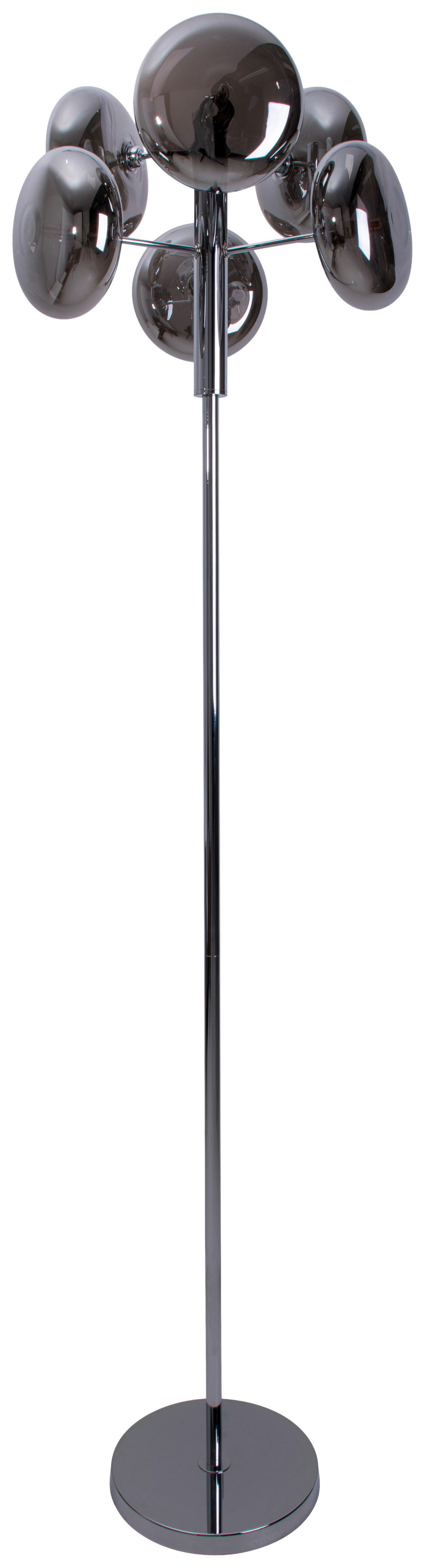 Näve Leuchten Stehleuchte 2070597 Chrom Metall Glas B/H/T: ca. 44x165x44 cm 6 Brennstellen Orion - Chrom (44,00/165,00/44,00cm) - Näve Leuchten
