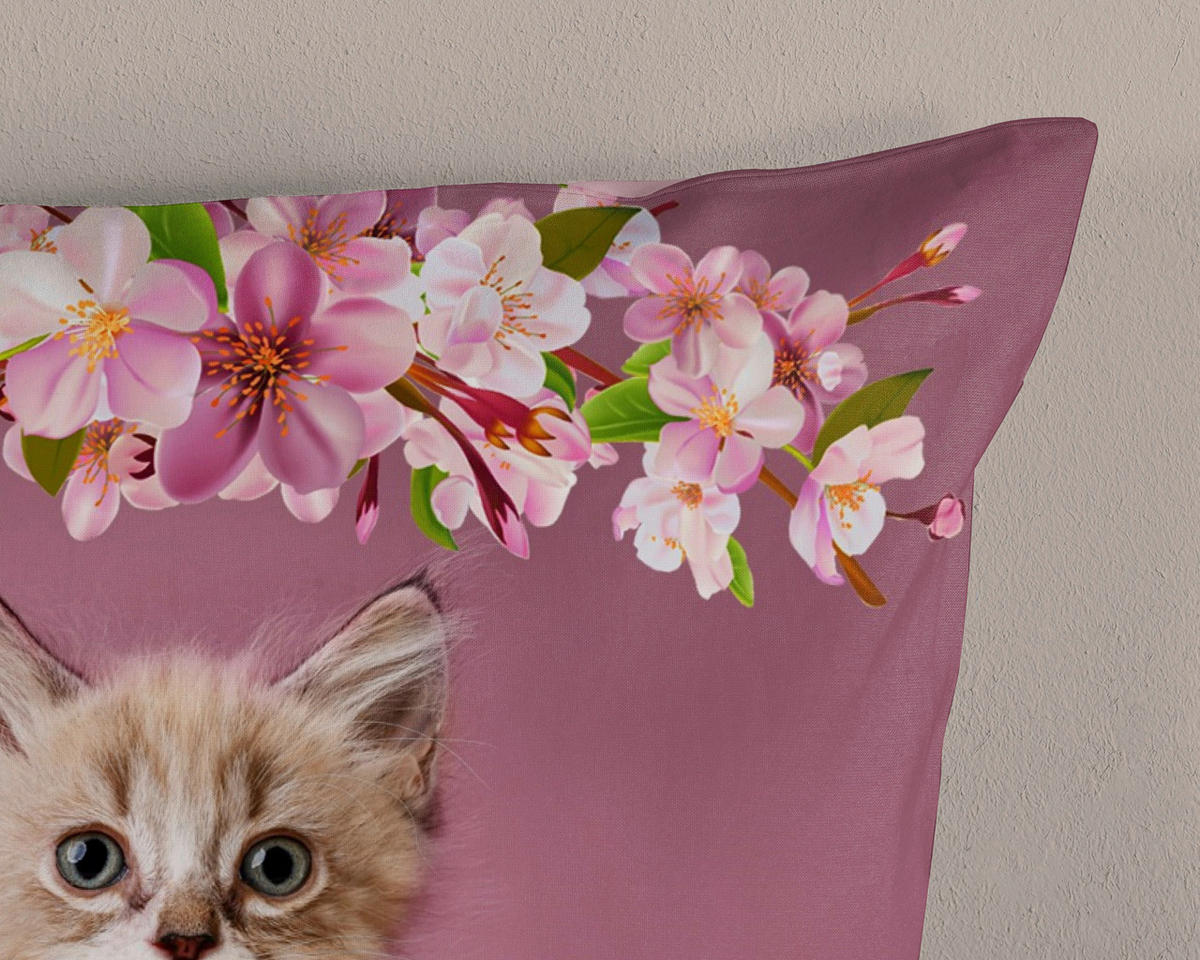 Bettwäsche Look pink Baumwolle B/L: ca. 135x200 cm Look - pink (135,00/200,00cm) - Good Morning